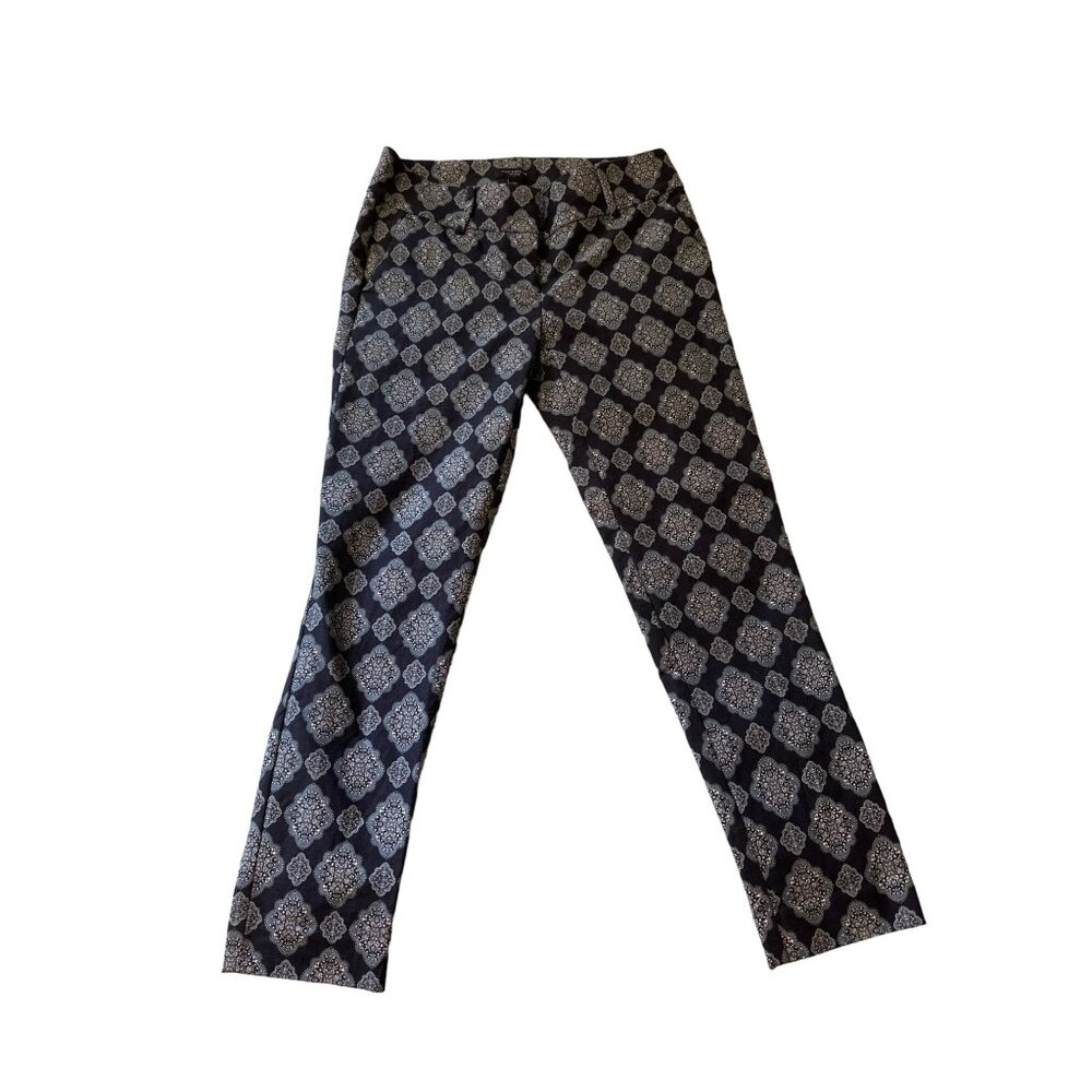 💖ANN TAYLOR PETITE navy print pant size 0P